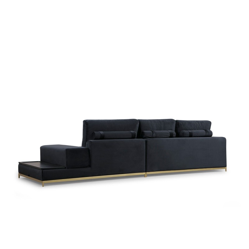 4-Seat Sofa Line With Side Table - Black Black
Gold