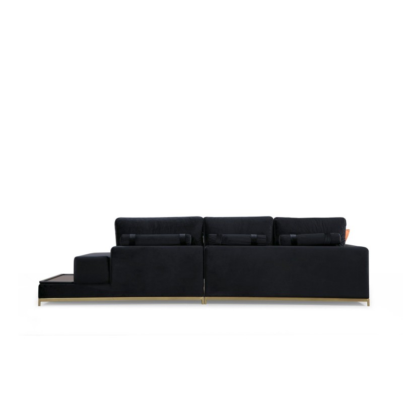 4-Seat Sofa Line With Side Table - Black Black
Gold