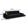 4-Seat Sofa Line With Side Table - Black Black
Gold
