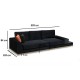 4-Seat Sofa Line With Side Table - Black Black
Gold