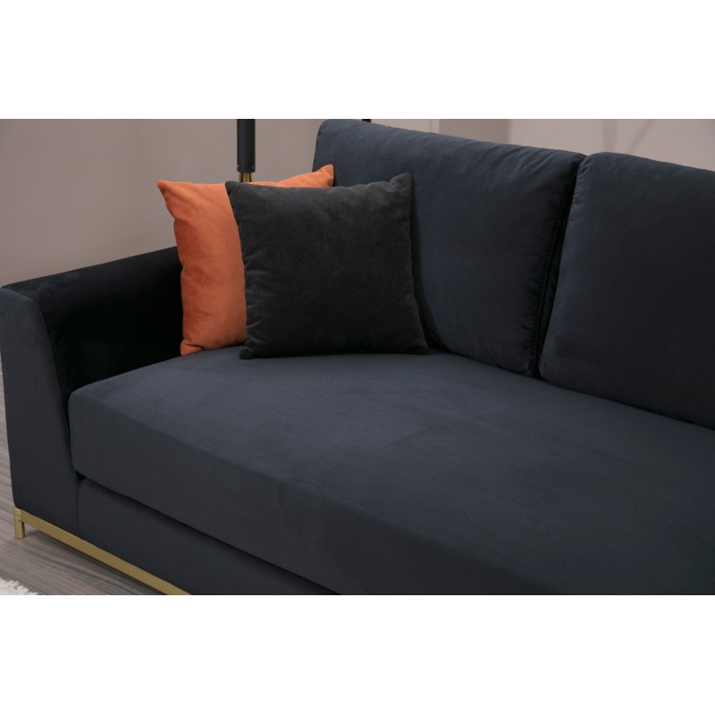 4-Seat Sofa Line With Side Table - Black Black
Gold