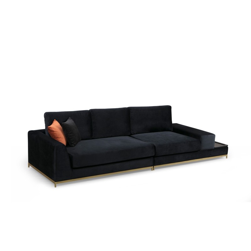 4-Seat Sofa Line With Side Table - Black Black
Gold
