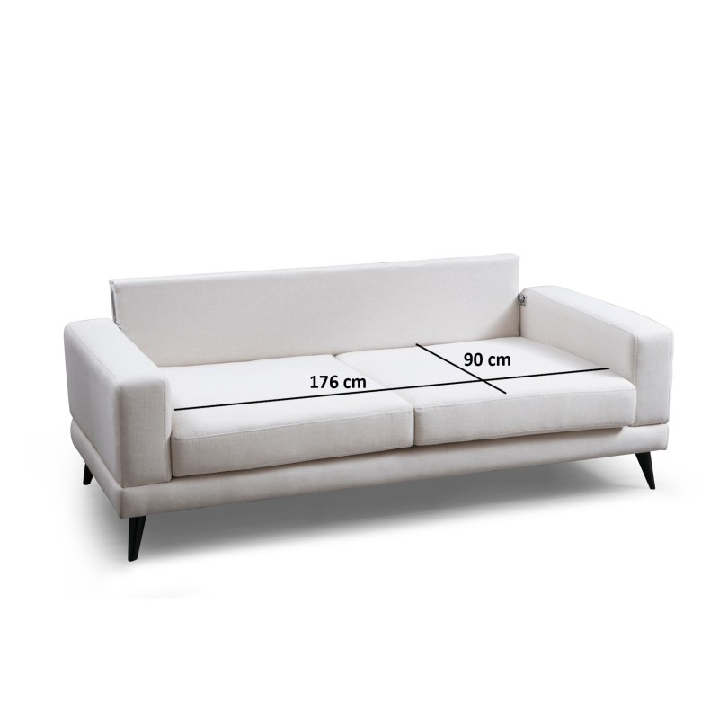 Atelier del Sofa 3-Seat Sofa-Bed Nordic 3 Seater - Beige Beige
