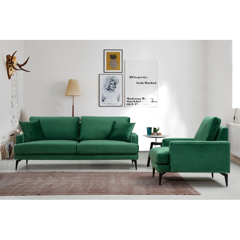 Atelier del Sofa 3-Seat Sofa Papira 3 Seater Green