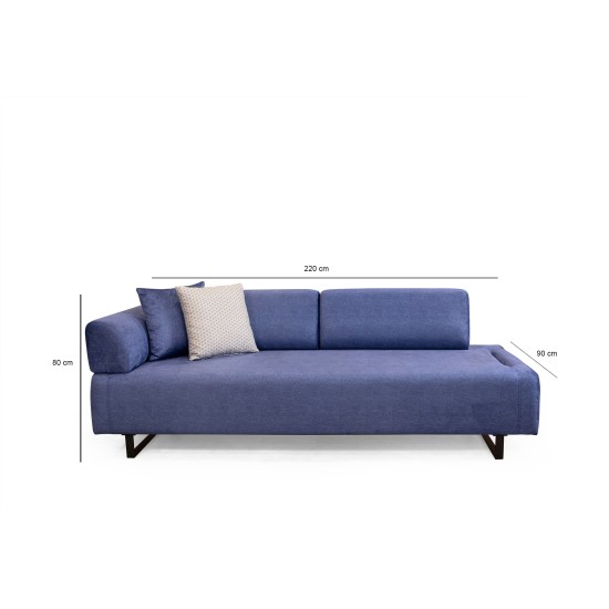 3-Seat Sofa-Bed Infinity with Side Table - Blue Blue