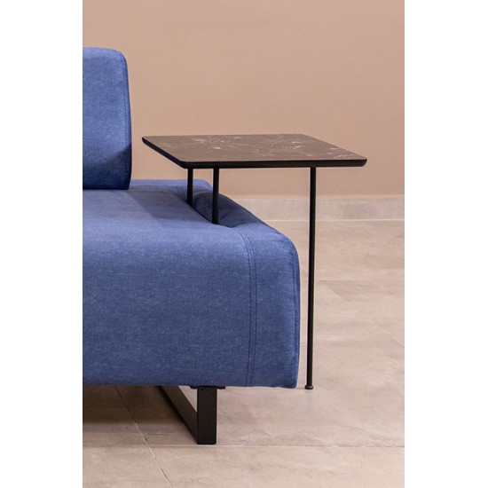 3-Seat Sofa-Bed Infinity with Side Table - Blue Blue