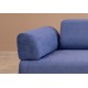 3-Seat Sofa-Bed Infinity with Side Table - Blue Blue