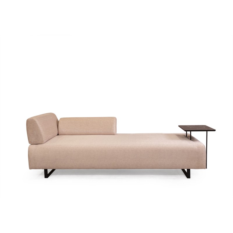 3-Seat Sofa-Bed Infinity with Side Table - Beige Beige