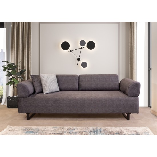 3-Seat Sofa-Bed Infinity with Side Table - Anthracite Anthracite 3-Seat Sofa-Bed Infinity with Side Table - Anthracite Anthracite