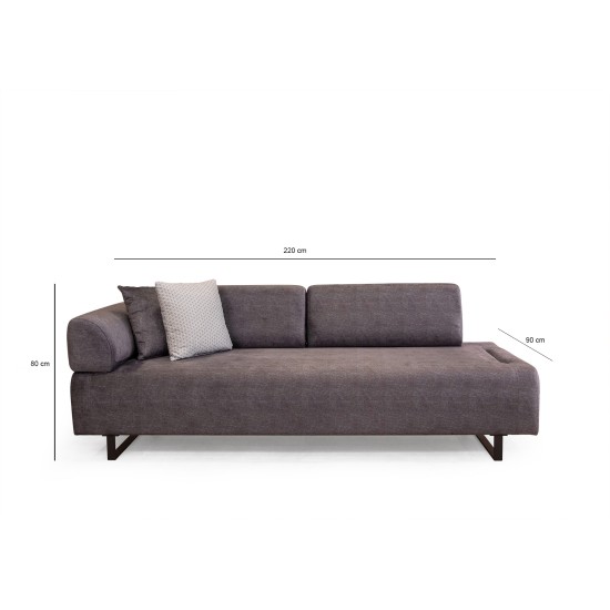 3-Seat Sofa-Bed Infinity with Side Table - Anthracite Anthracite 3-Seat Sofa-Bed Infinity with Side Table - Anthracite Anthracite