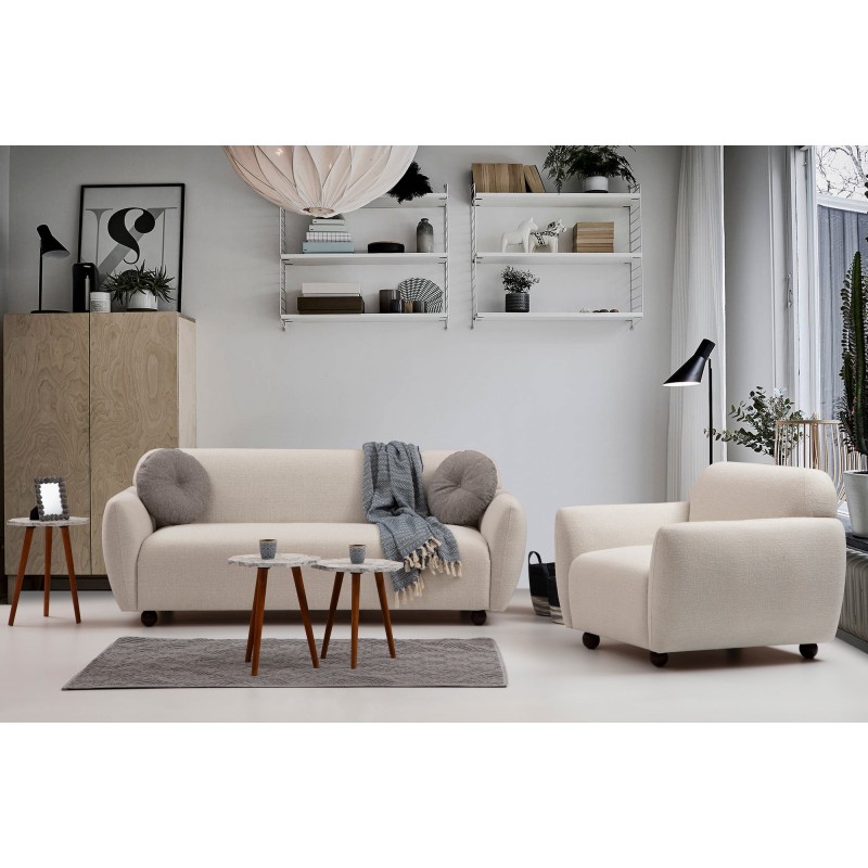Atelier del Sofa 3-Seat Sofa Eddy - Cream Cream