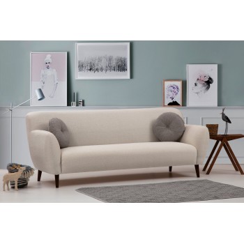 3-Seat Sofa Enna - Beige Beige