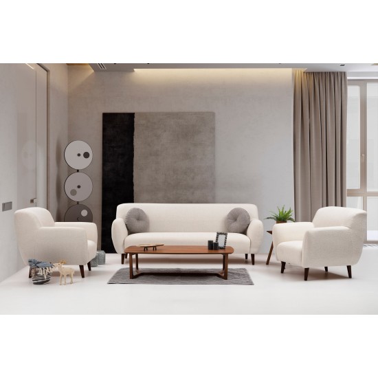 3-Seat Sofa Enna - Beige Beige 3-Seat Sofa Enna - Beige Beige