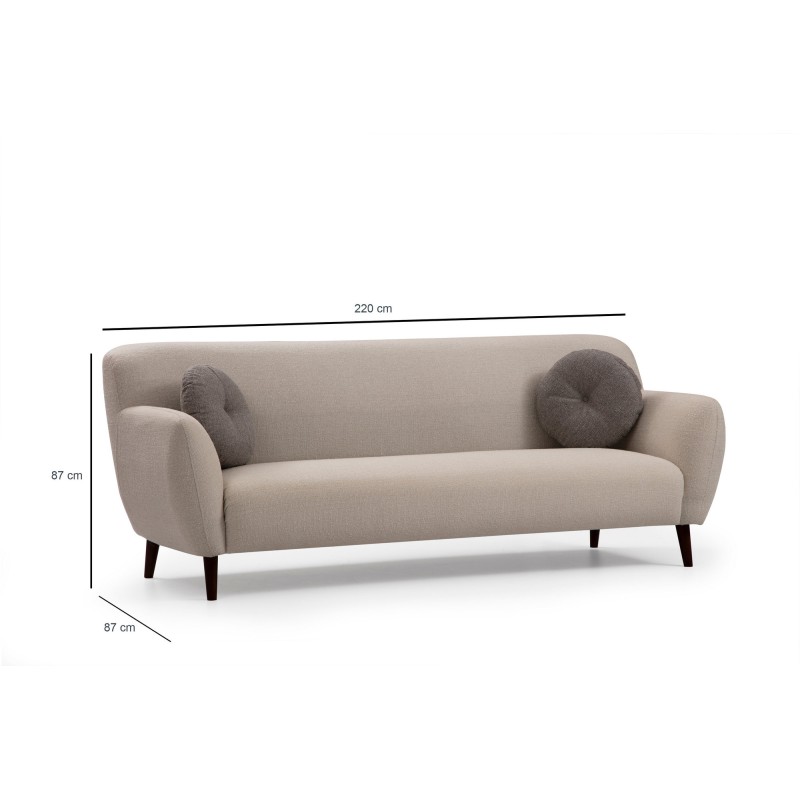 3-Seat Sofa Enna - Beige Beige