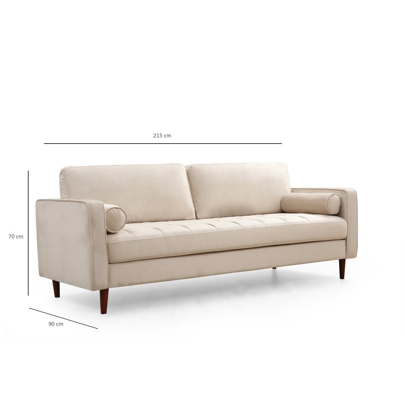 3-Seat Sofa Rome - Beige Beige