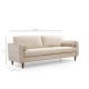 3-Seat Sofa Rome - Beige Beige 3-Seat Sofa Rome - Beige Beige