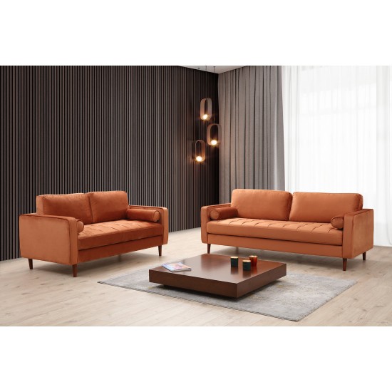 3-Seat Sofa Rome - Orange Orange 3-Seat Sofa Rome - Orange Orange