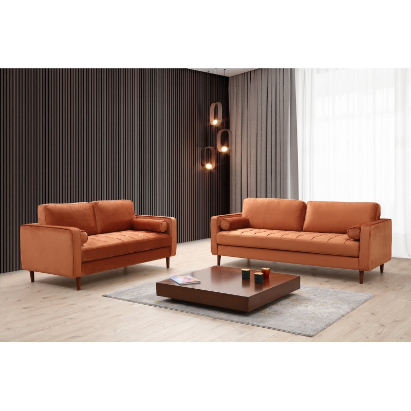 3-Seat Sofa Rome - Orange Orange