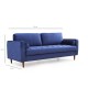 3-Seat Sofa Rome - Navy Blue Navy Blue 3-Seat Sofa Rome - Navy Blue Navy Blue