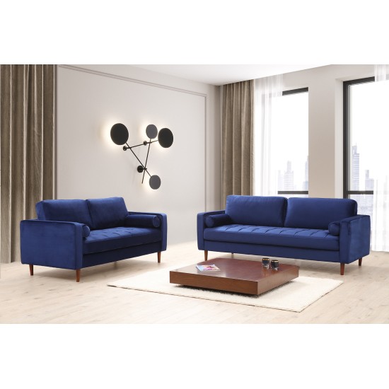 3-Seat Sofa Rome - Navy Blue Navy Blue 3-Seat Sofa Rome - Navy Blue Navy Blue