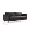 3-Seat Sofa Rome - Black Black
Oak