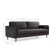 3-Seat Sofa Rome - Black Black
Oak 3-Seat Sofa Rome - Black Black
Oak