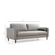 3-Seat Sofa Rome - Light Grey Light Grey