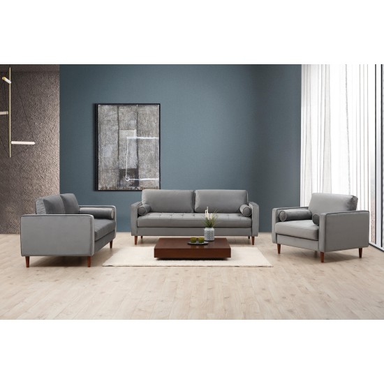 3-Seat Sofa Rome - Light Grey Light Grey