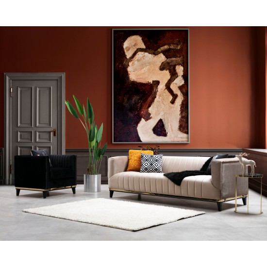 Atelier del Sofa 3-Seat Sofa Bellino - Beige Beige