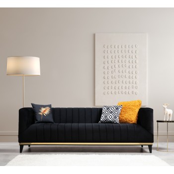 3-Seat Sofa Bellino - Black Black
Gold