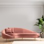 Τριθέσιος Καναπές Eses Αριστερή Γωνία - Χρώμα Ροζ- 255x120x85εκ
