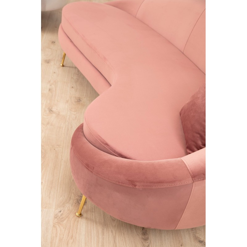 Τριθέσιος Καναπές Eses Δεξιά Γωνία - Χρώμα Ροζ- 255x120x85εκ