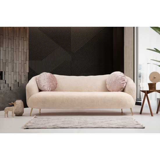 3-Seat Sofa Istiridye - Beige Beige 3-Seat Sofa Istiridye - Beige Beige