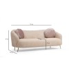 3-Seat Sofa Istiridye - Beige Beige