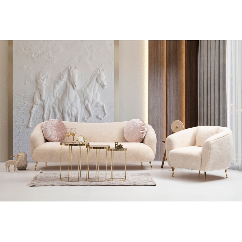 3-Seat Sofa Istiridye - Beige Beige