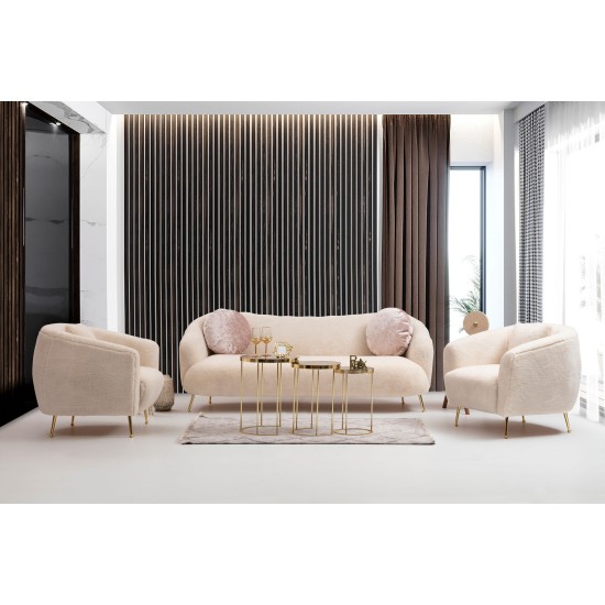 3-Seat Sofa Istiridye - Beige Beige 3-Seat Sofa Istiridye - Beige Beige