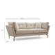 3-Seat Sofa Mapa - Cream Cream