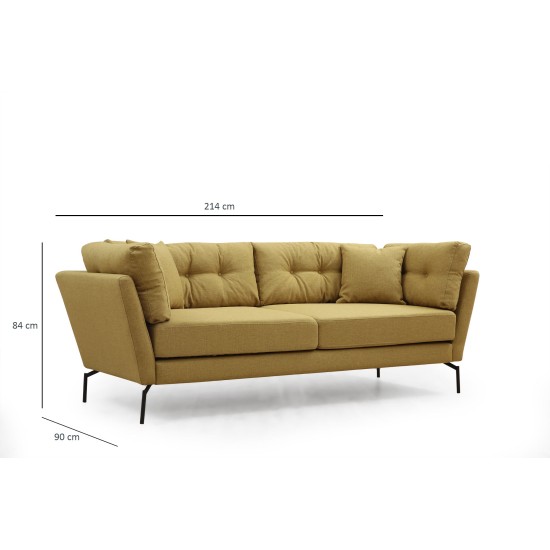 3-Seat Sofa Mapa - Greenish Yellow Greenish Yellow 3-Seat Sofa Mapa - Greenish Yellow Greenish Yellow