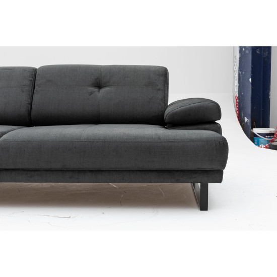 3-Seat Sofa-Bed Mustang - Anthracite Anthracite Atelier del Sofa 3-Seat Sofa-Bed Mustang - Anthracite Anthracite