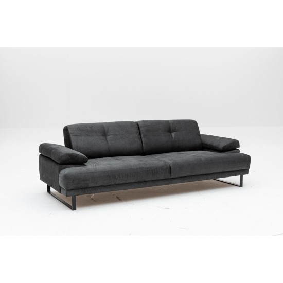 3-Seat Sofa-Bed Mustang - Anthracite Anthracite Atelier del Sofa 3-Seat Sofa-Bed Mustang - Anthracite Anthracite