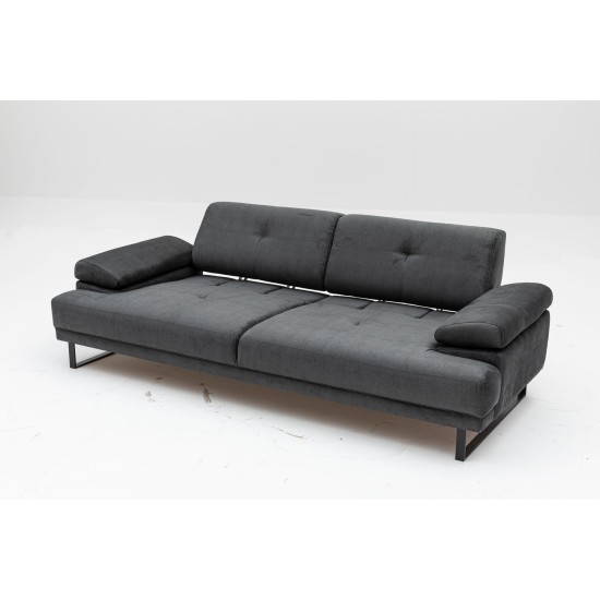 3-Seat Sofa-Bed Mustang - Anthracite Anthracite Atelier del Sofa 3-Seat Sofa-Bed Mustang - Anthracite Anthracite