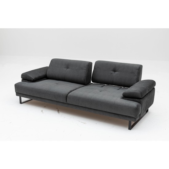 3-Seat Sofa-Bed Mustang - Anthracite Anthracite Atelier del Sofa 3-Seat Sofa-Bed Mustang - Anthracite Anthracite