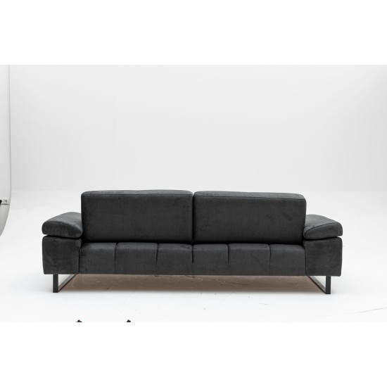 3-Seat Sofa-Bed Mustang - Anthracite Anthracite Atelier del Sofa 3-Seat Sofa-Bed Mustang - Anthracite Anthracite
