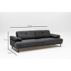 Atelier del Sofa 3-Seat Sofa-Bed Mustang - Anthracite Anthracite