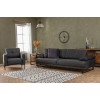 Atelier del Sofa 3-Seat Sofa-Bed Mustang - Anthracite Anthracite