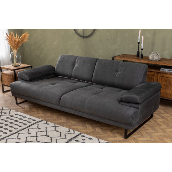 3-Seat Sofa-Bed Mustang - Anthracite Anthracite Atelier del Sofa 3-Seat Sofa-Bed Mustang - Anthracite Anthracite