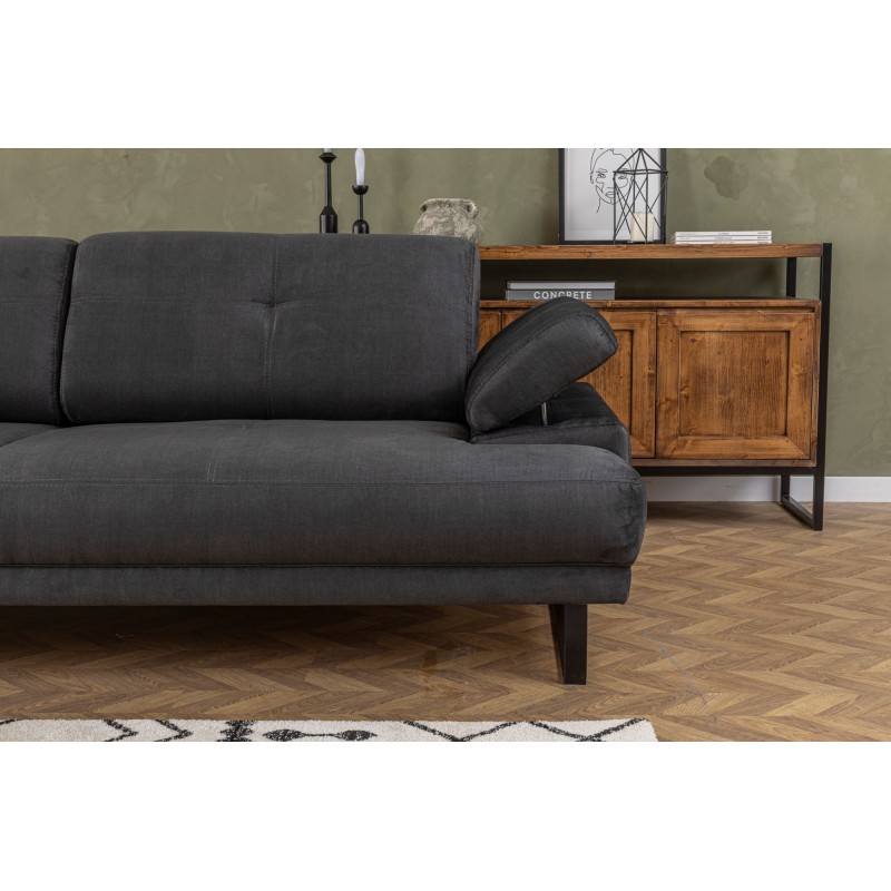 Atelier del Sofa 3-Seat Sofa-Bed Mustang - Anthracite Anthracite