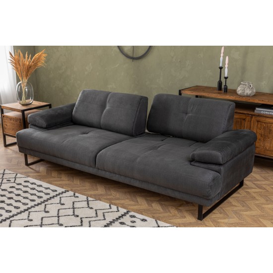 3-Seat Sofa-Bed Mustang - Anthracite Anthracite Atelier del Sofa 3-Seat Sofa-Bed Mustang - Anthracite Anthracite
