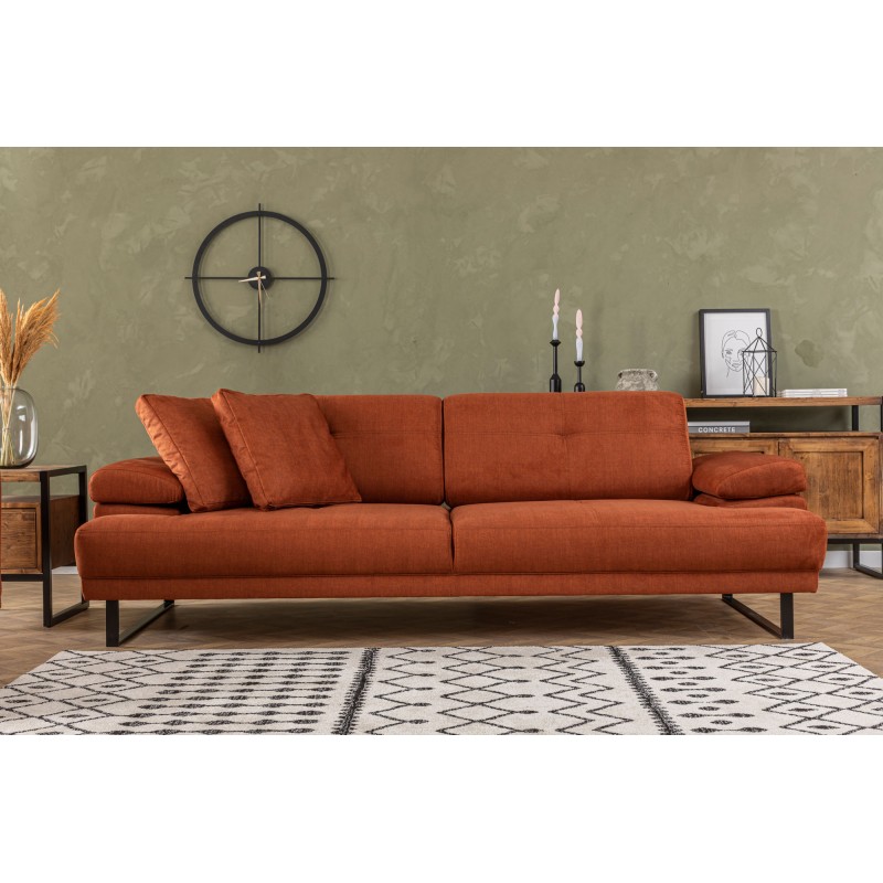 Atelier del Sofa 3-Seat Sofa-Bed Mustang - Orange Orange