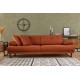 Atelier del Sofa 3-Seat Sofa-Bed Mustang - Orange Orange